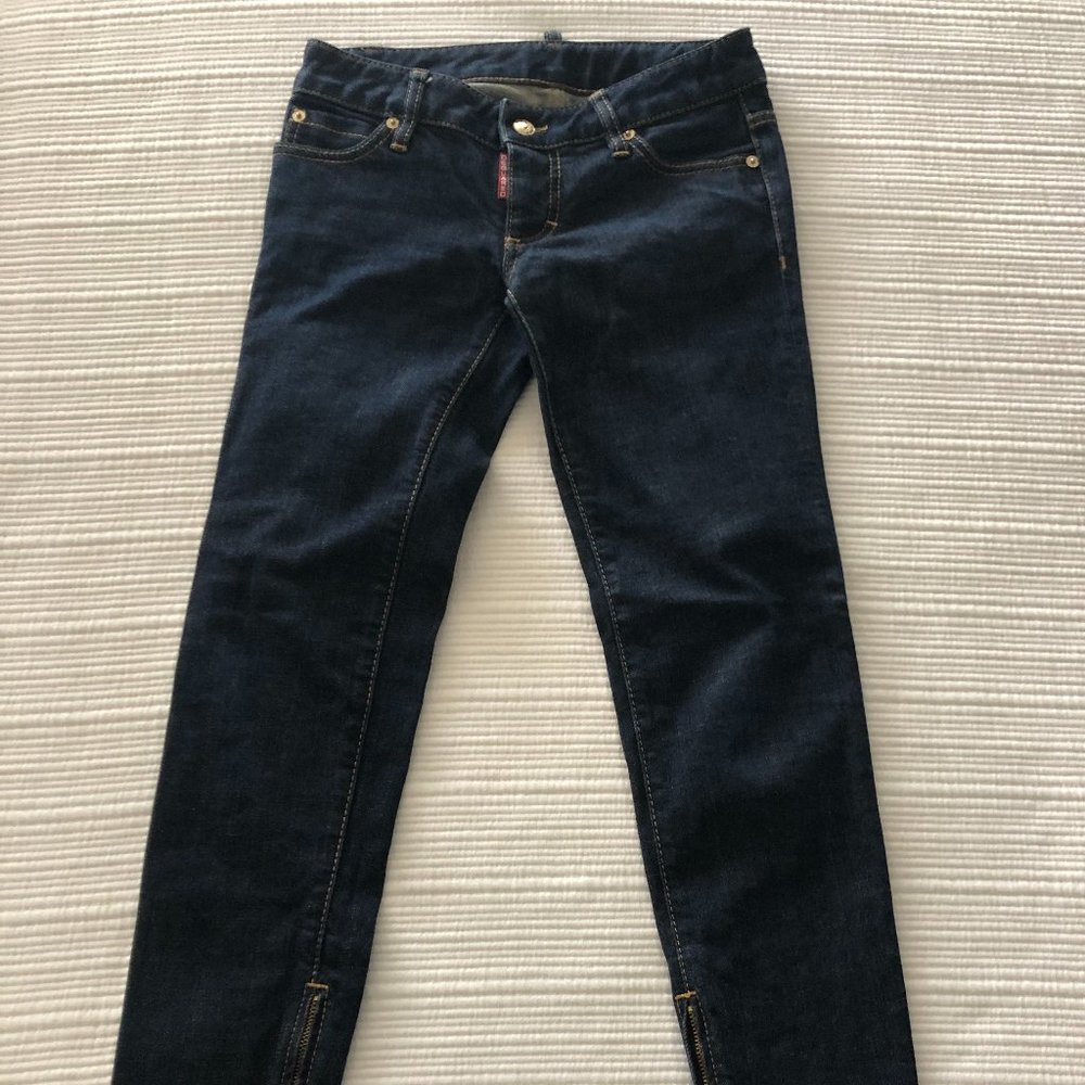 Dsquared low rise dark wash jeans